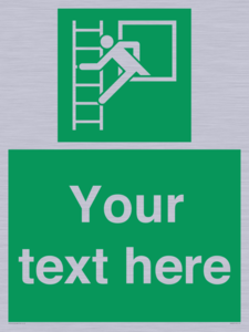 Custom Emergency Escape Ladder Sign